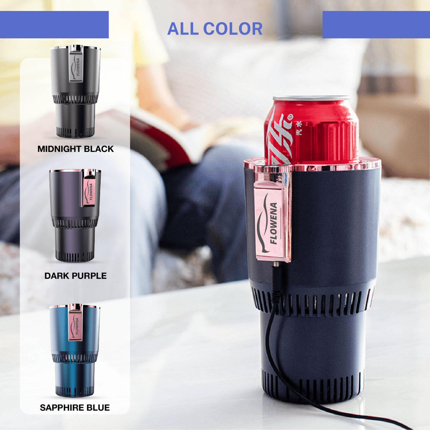 TECHHEA DUALTEMP TRAVEL CUP HOLDER & COOLER
